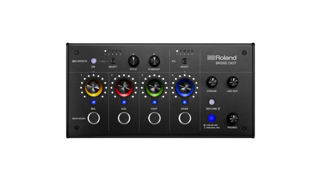 Roland Bridge Cast audio interface on a light background