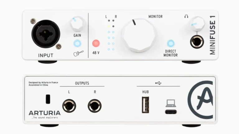arturia minifuse 2 front and back view