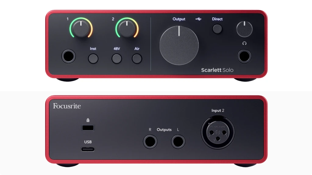 Scarlett Solo 4th Gen front and back