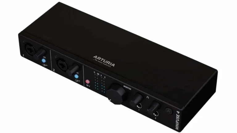Arturia MiniFuse 4 audio interface on a white background