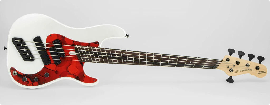 Dingwall SP1 bass guitar front view on a white background
