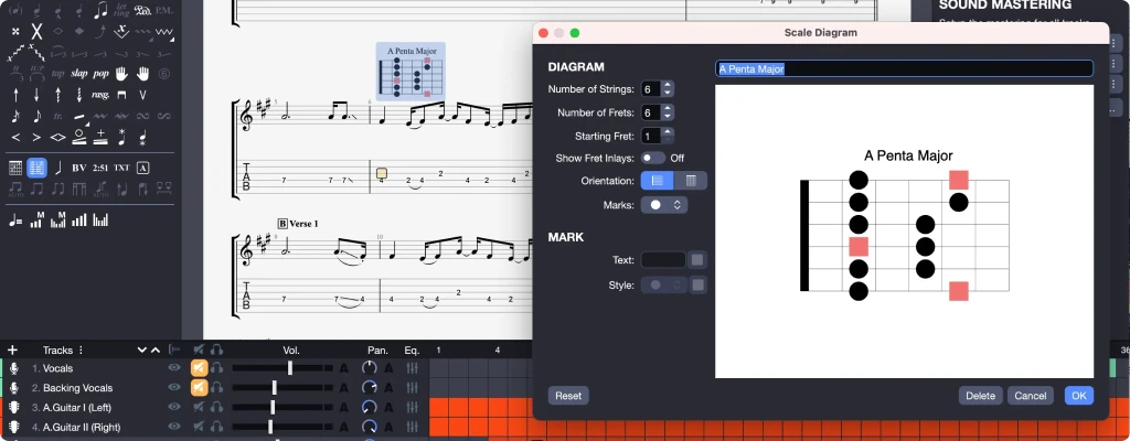 Guitar Pro 8 Review Scale Diagram Screenshot