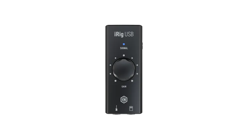 IK Multimedia iRig USB front view on a white background